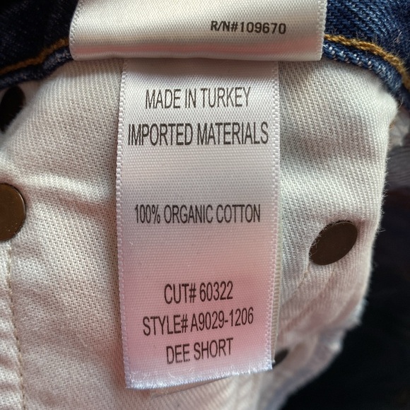 Agolde Dee Ultra High Rise Denim Distressed Blue Jean Shorts size 23 - Picture 14 of 16